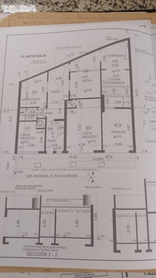 DIAG 73 Y 40 - CASA CON DOS LOCALES EN VENTA SOBRE DIAGONAL 73