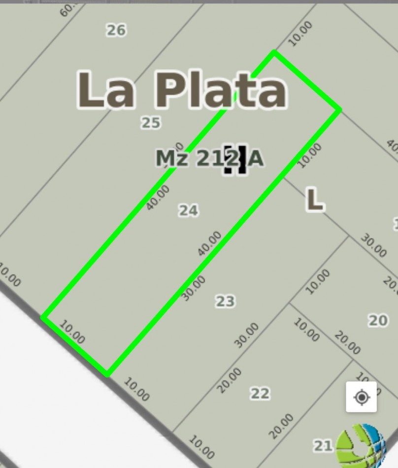 136 E/ 49 Y 50 - LOTE  BALDIO DE 10 X 40 - LA PLATA